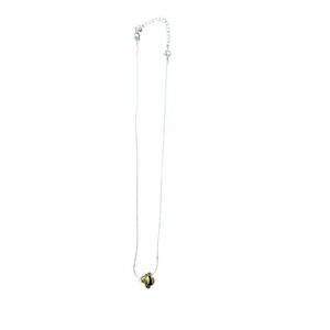 Avon Critters Pendant Necklace Bee Silver Tone Bumble Bee Adjustable Chain‎